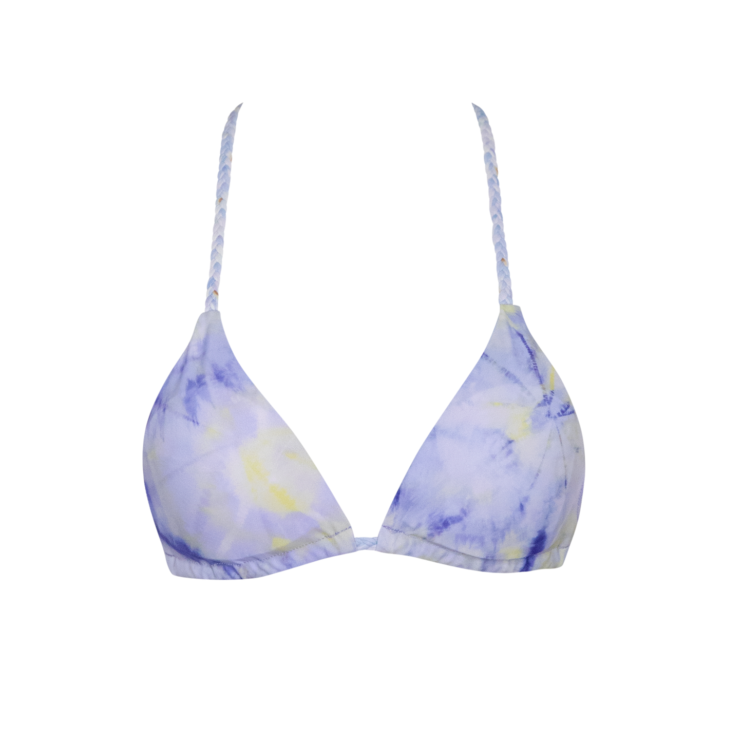 Purple Yellow Tie Dye Bikini Top Swimwear