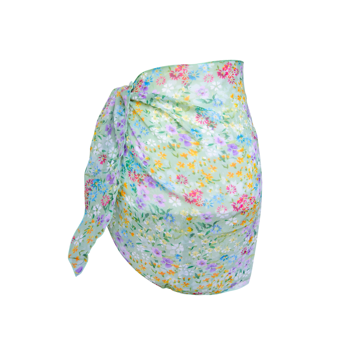 Sage Green Flower Wrap Sarong