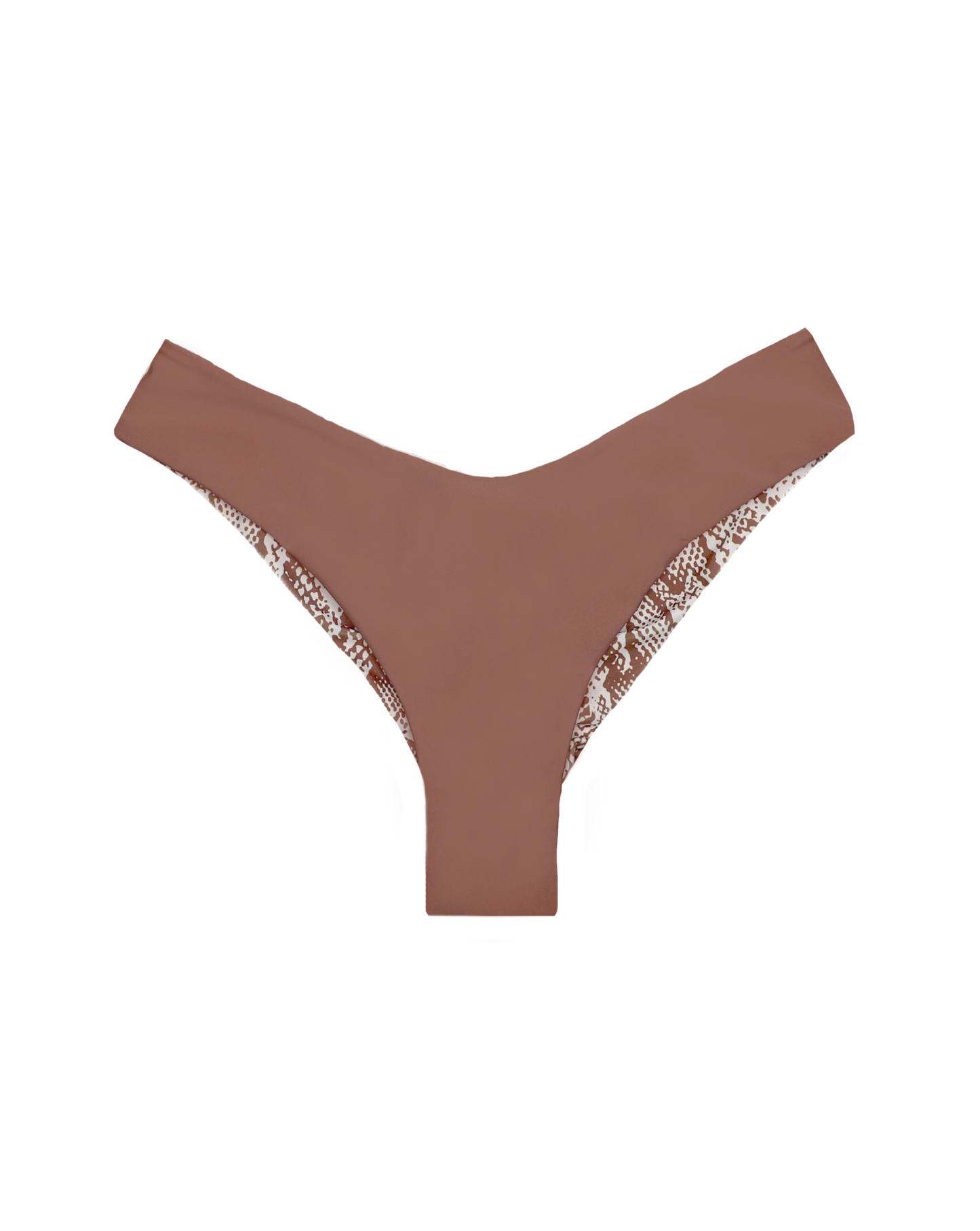Brown Snakeskin Reversible Bikini bottom Swimwear