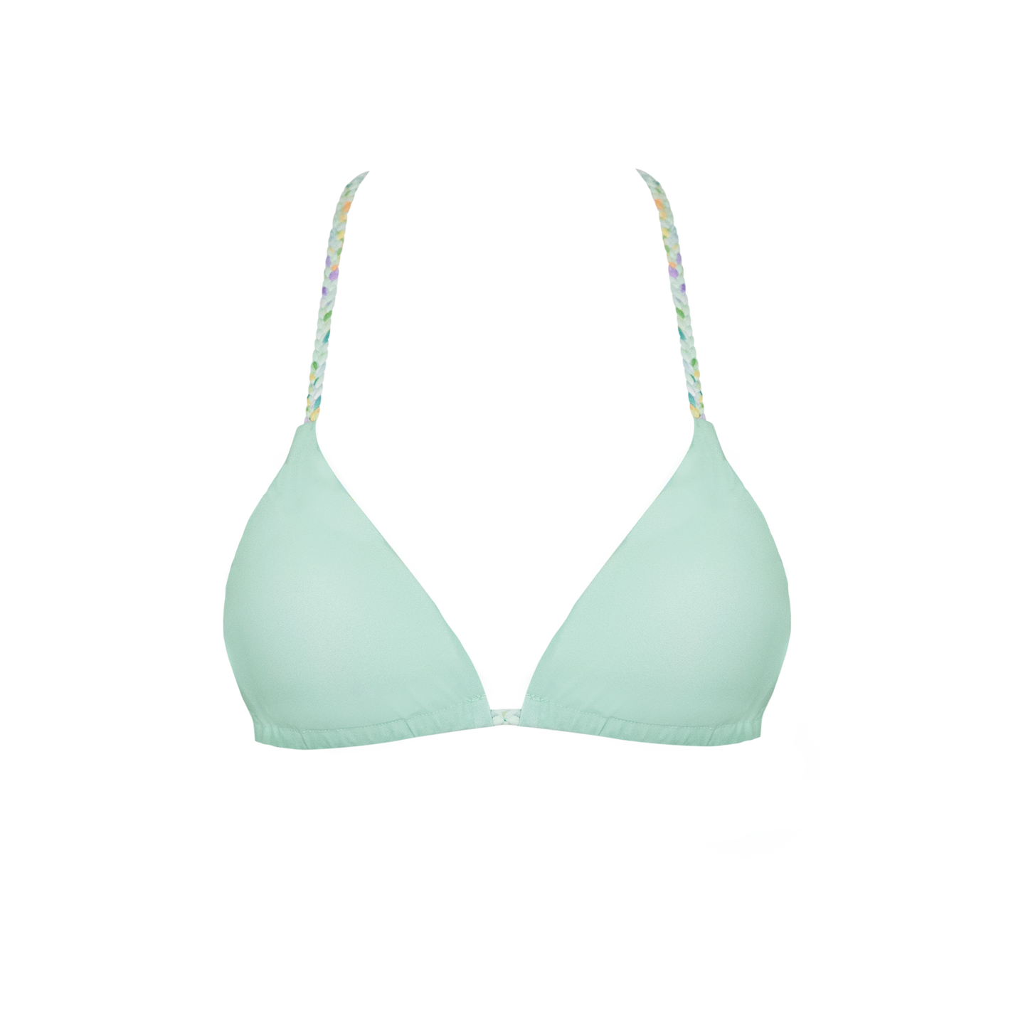 Sage Green Flower Bikini Tops Reversible