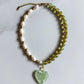 Green Heart Pearl Necklace