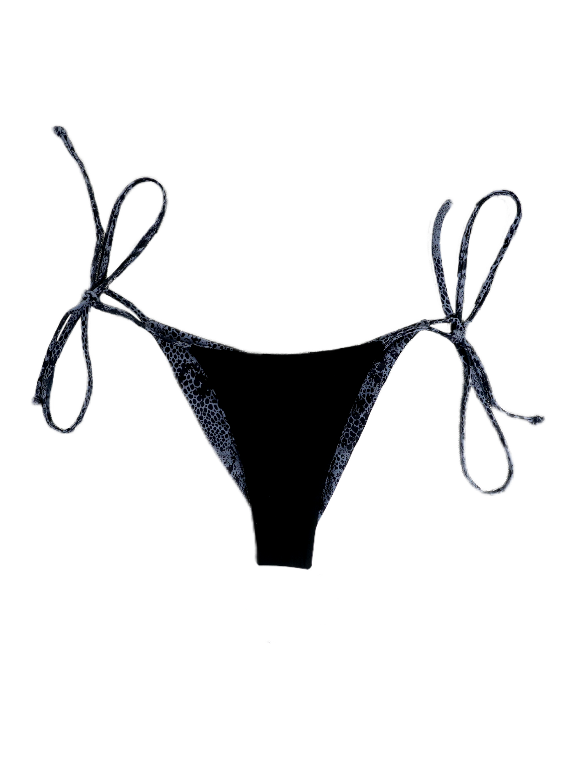 Women's G String Bikini Set Nightwear Swimwear Snake Print Black