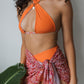 Orange Tie Dye Reversible Bikini Top
