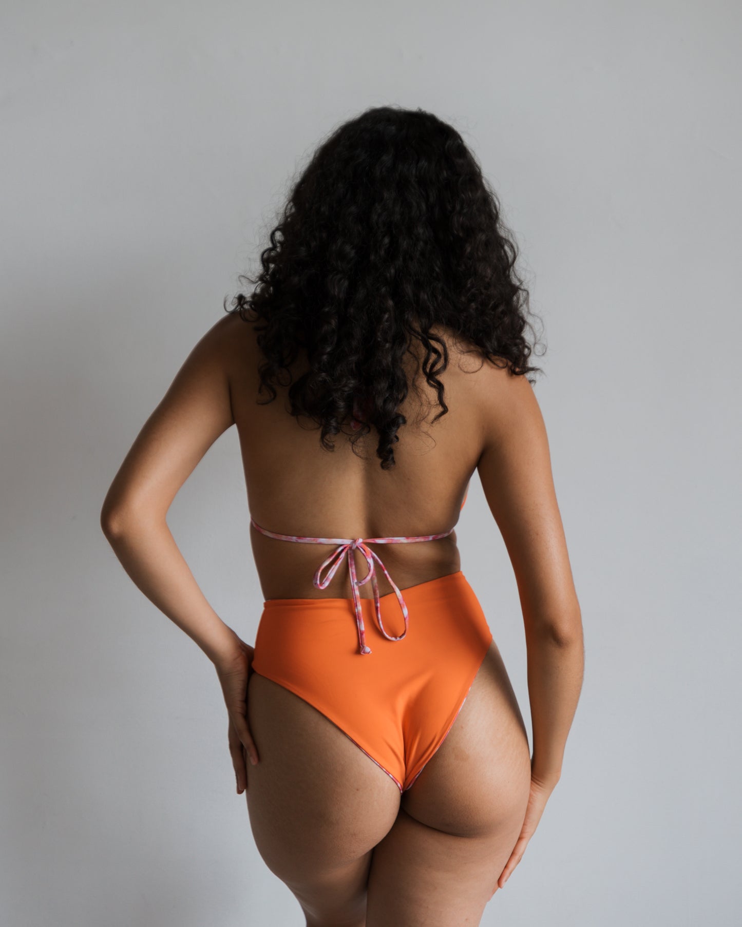 Orange Tie Dye Reversible Bikini Bottom