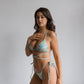 Sage Green Flower Reversible Bikini Bottom