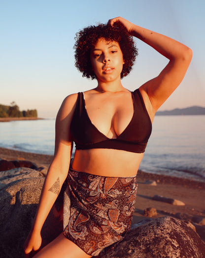 Black and White Tie Dye Top Reversible