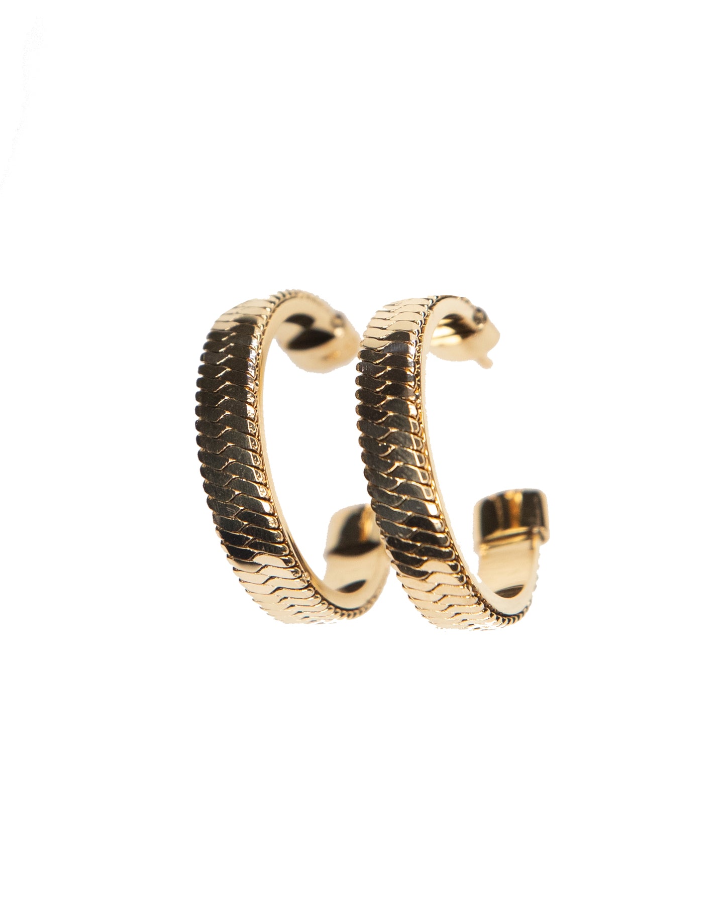 14k Gold Plated Snake Earrings
