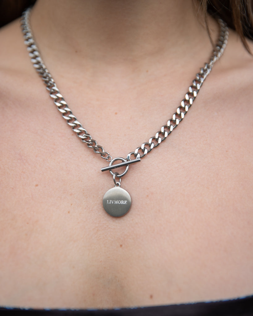 Silver Bar Compass Necklace & Pendant for Women
