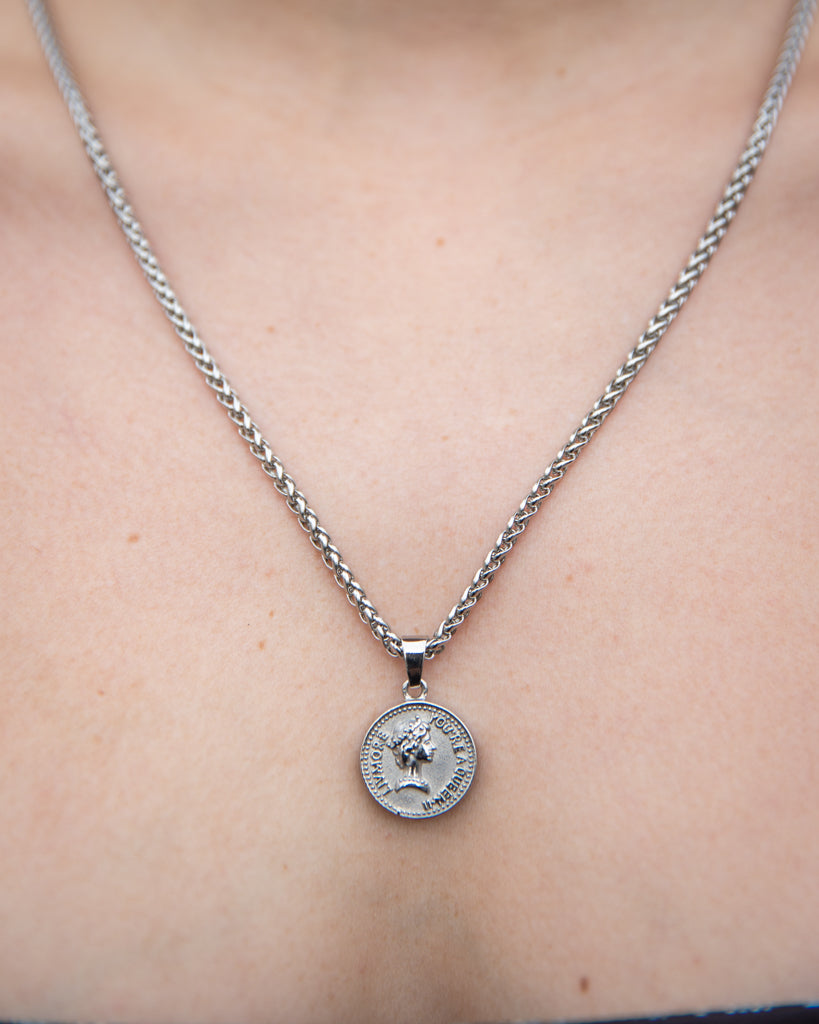 Silver Coin Necklace for Women Online