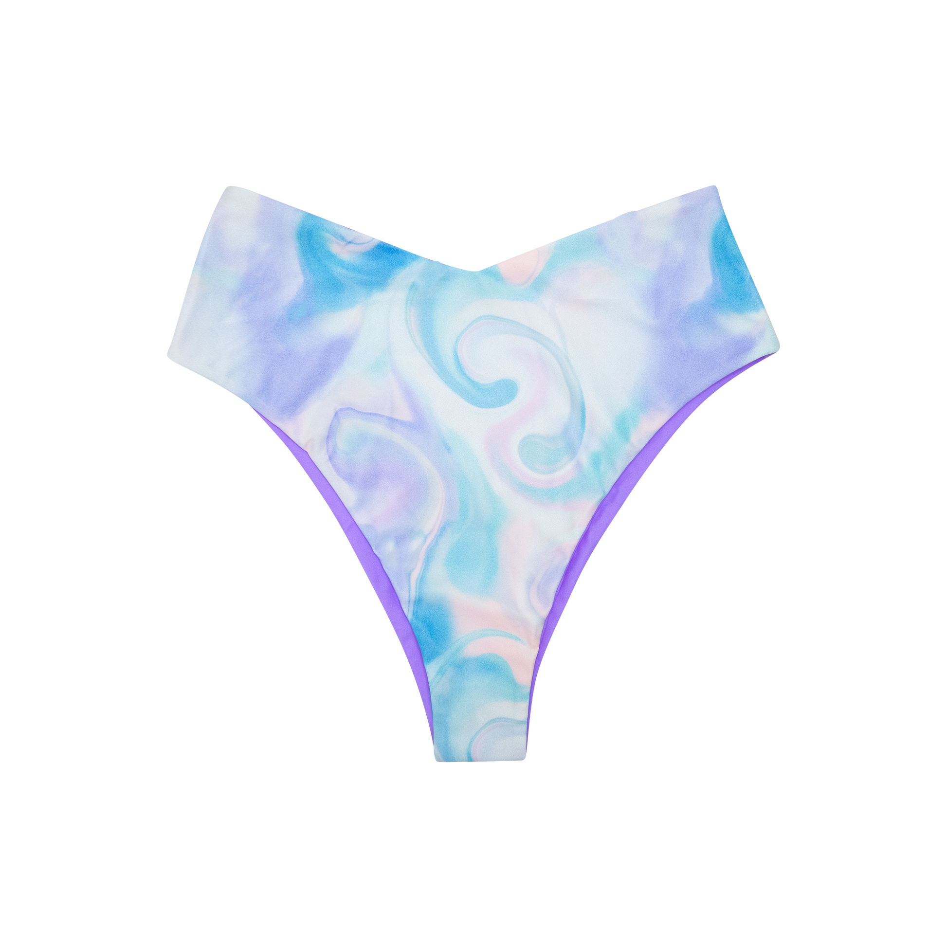 Purple Swirl Reversible Bikini Bottom