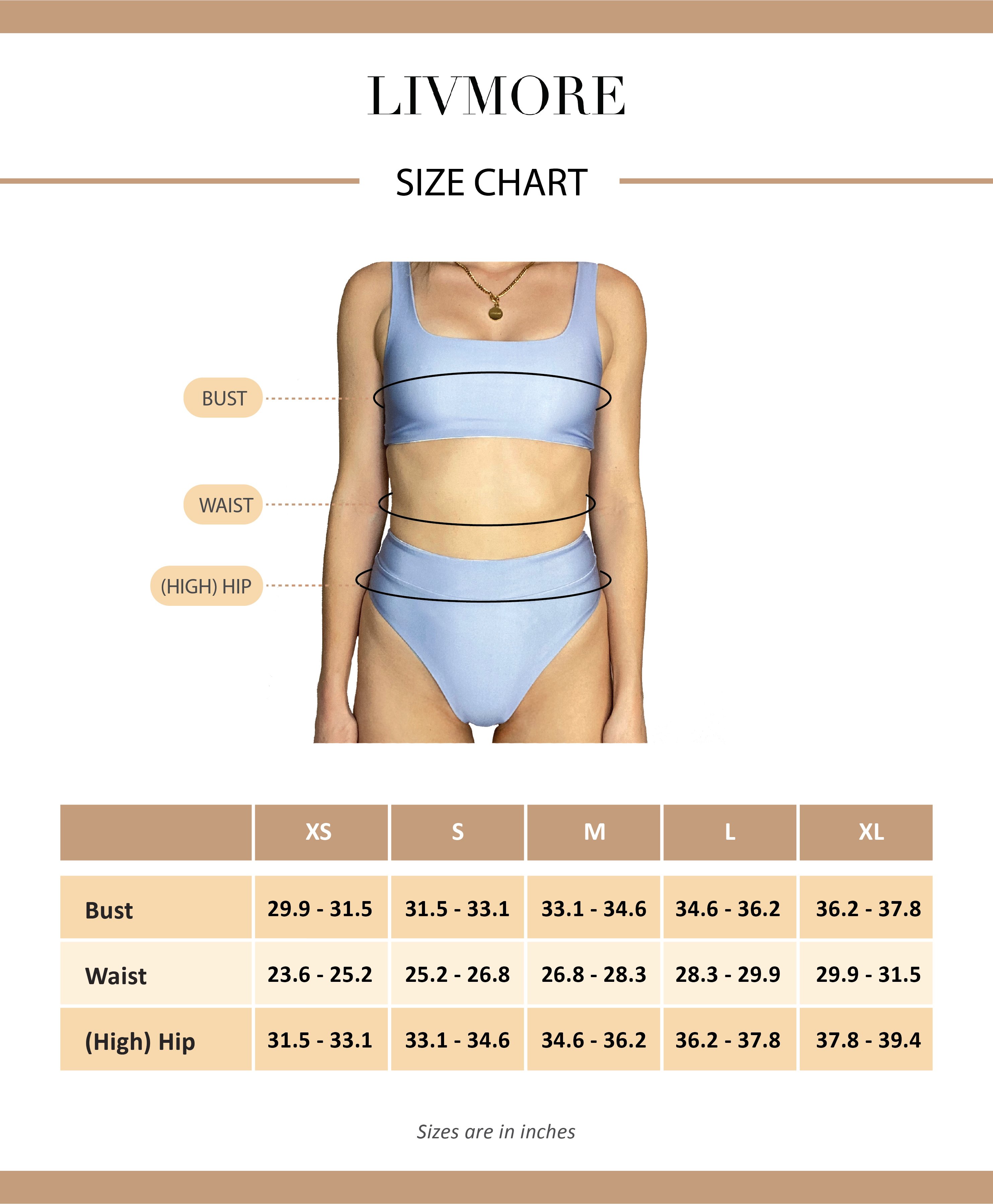 bikini size guide