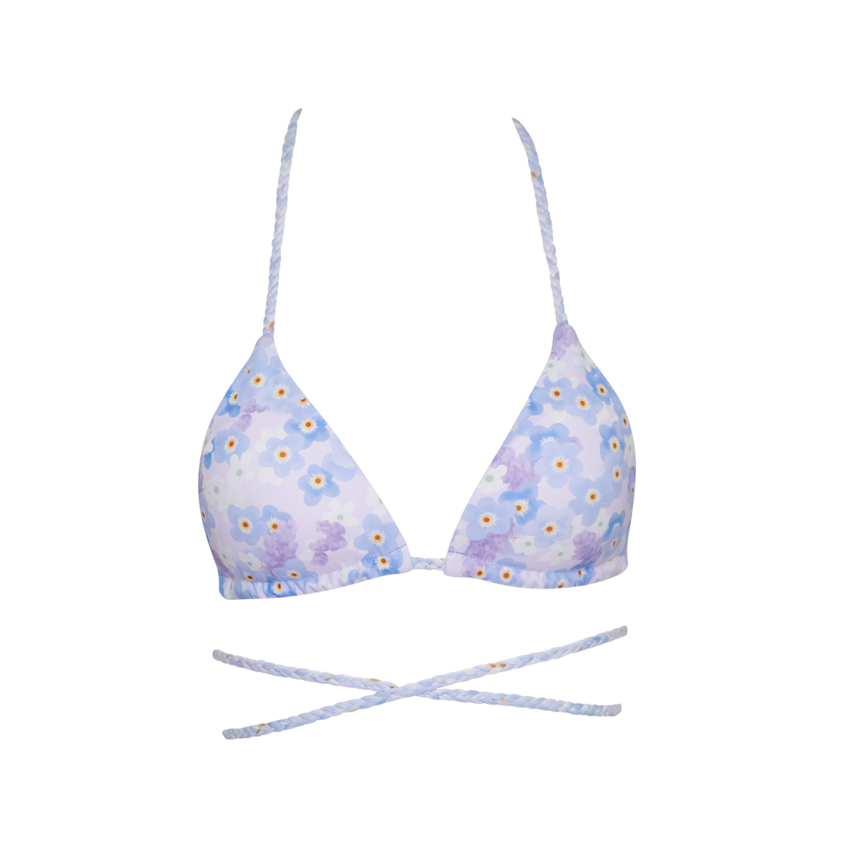 Purple Yellow Tie Dye Bikini Top Swimwear