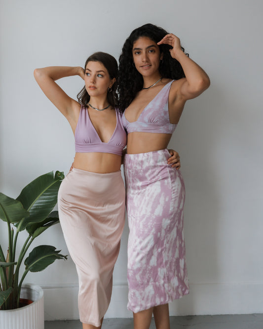 Champagne Tie Dye Reversible Skirt